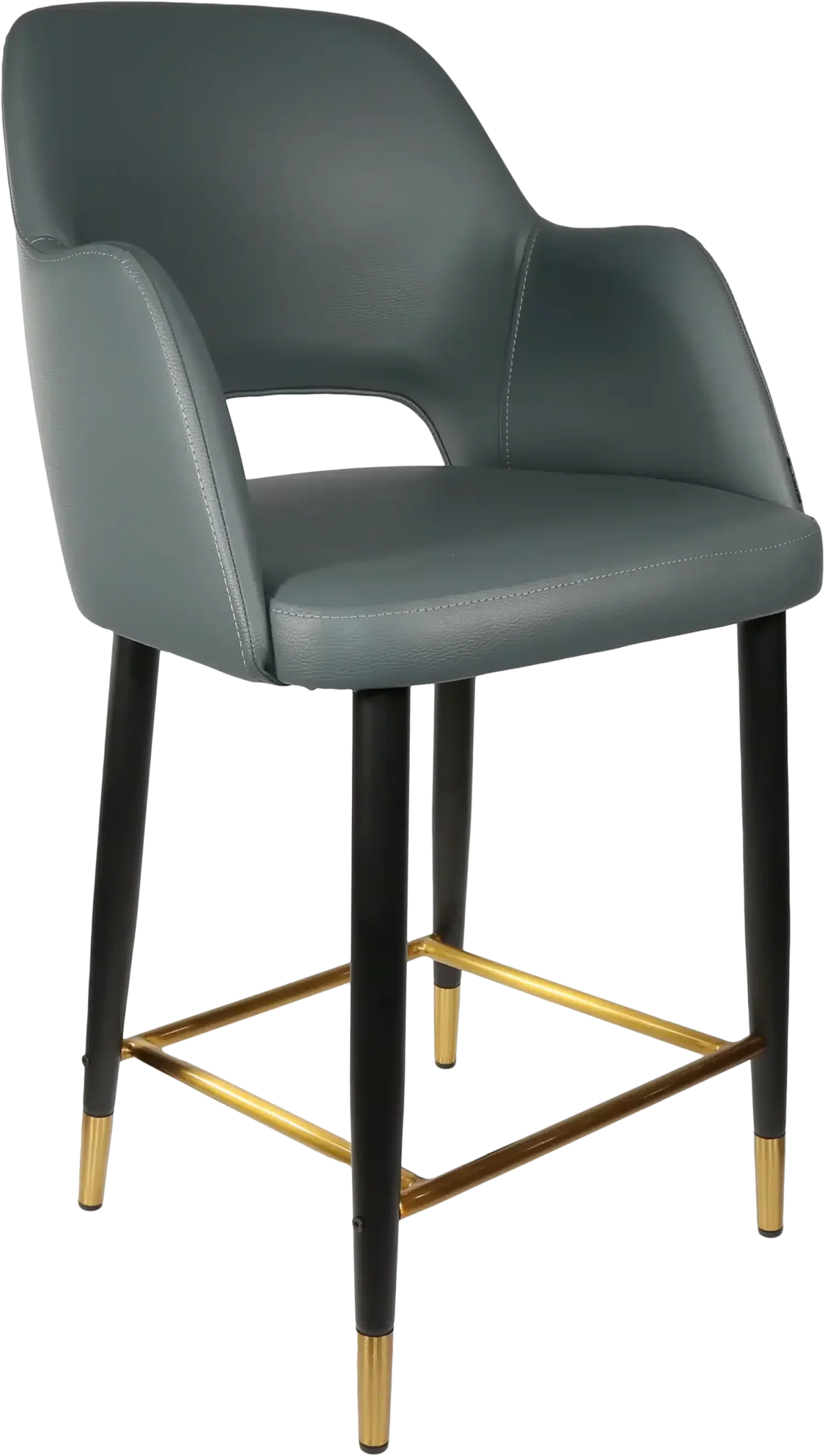 FL Sorbet Vinyl Upholstered Metal Leg Hospitality Counter Stool