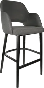 FL Sorbet Fabric Upholstered Timber Legs Hospitality Barstool thumbnail 1