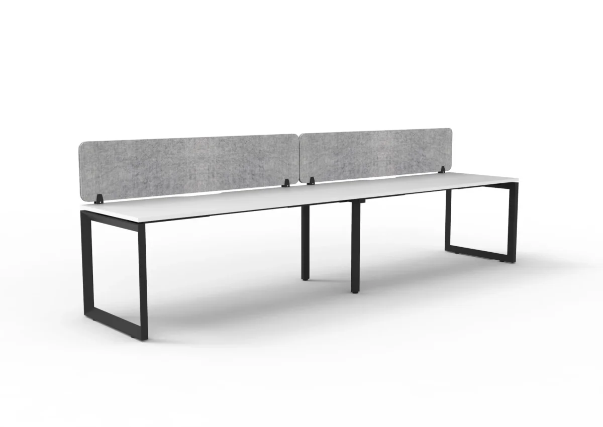 RL Infinity Loop Leg Single Sided Workstation with Grey Eco Panel Screen