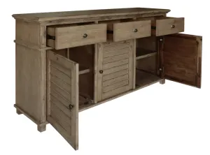 VI Cresswell Solid Timber 3 Door 3 Drawer Buffet thumbnail 3