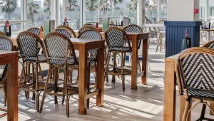 EZ Amalfi Synthetic Wicker Aluminium Frame Outdoor Barstool thumbnail 4