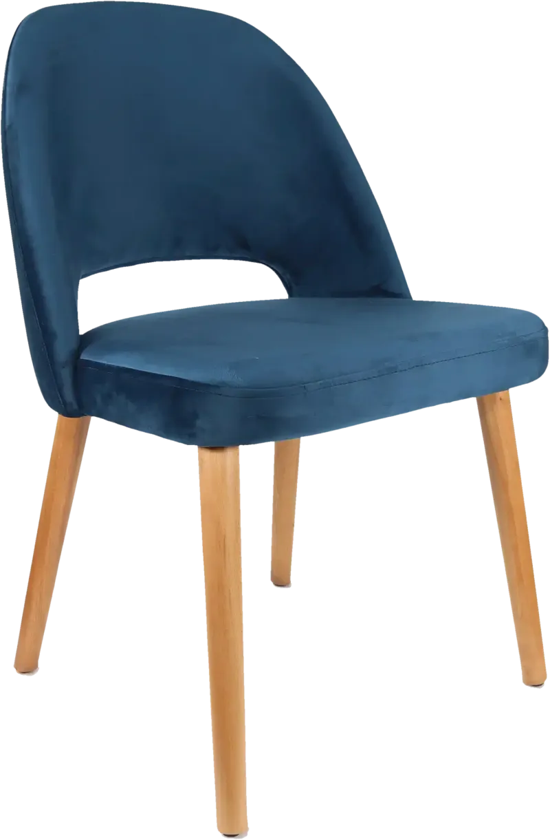 FL Semifreddo Velvet Upholstered Timber Legs Hospitality Chair