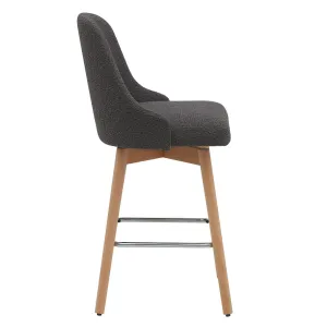 VI Leto Beechwood Legs Fabric Seat Bar Chair thumbnail 4