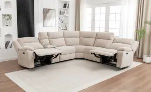 VI Dream Fabric Upholstered 5 Seater Electric Recliner Modular Corner Lounge thumbnail 3