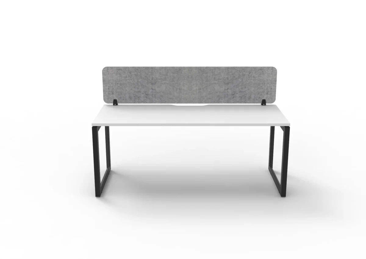 RL Infinity Loop Leg Single Sided Workstation with Grey Eco Panel Screen