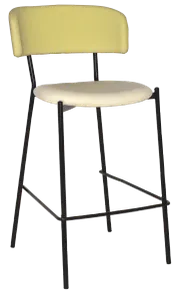 EZ STOOL LUGANO BLACK - UNUPHOLSTERED (BACK & SEAT) thumbnail 1
