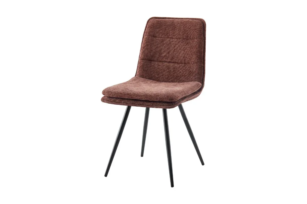VI Raffael Fabric Upholstered Metal Leg Dining Chair
