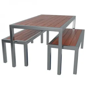 MA Outback Stainless Steel Framed and Trex Timber Slats Outdoor Bench thumbnail 7