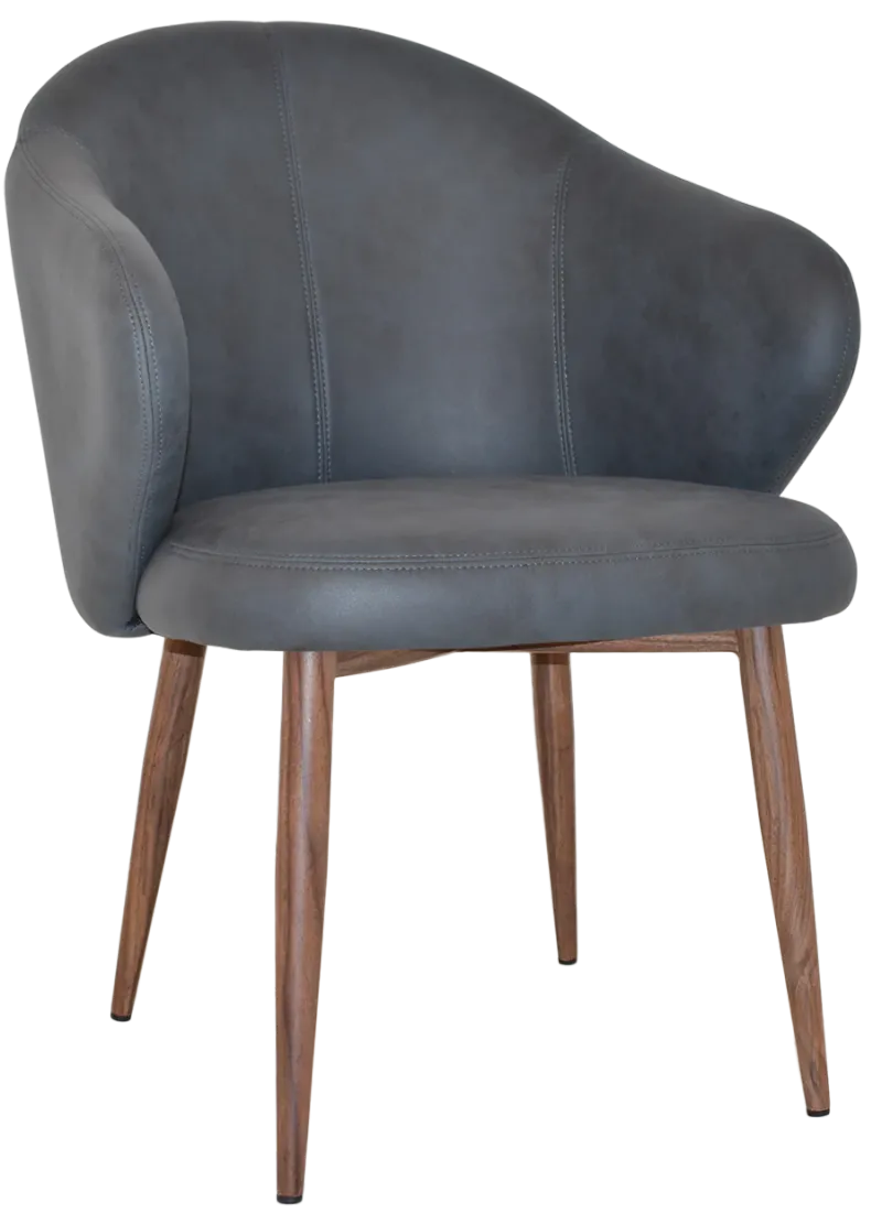 EZ ARM CHAIR HUGO METAL LIGHT WALNUT