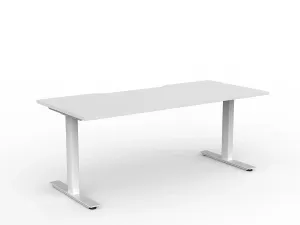 OL Agile Fixed Height Desk – White Top with White Frame thumbnail 12