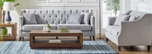 VI Vermont Fabric Upholstered Timber Leg 2 Seater Sofa thumbnail 2
