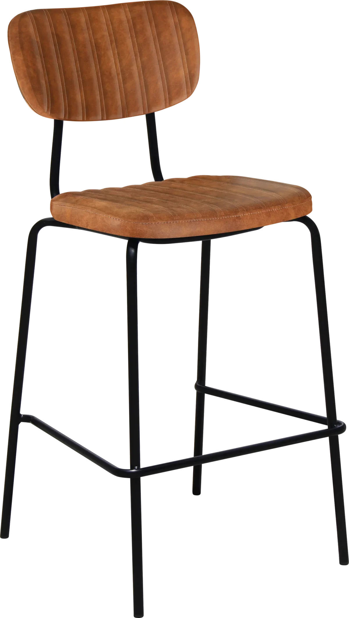 FL Tiramisu Premium Vinyl Upholstered Black Metal Frame Hospitality Barstool