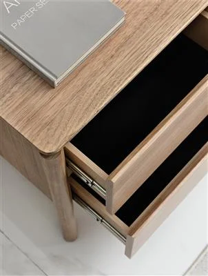 VI Luella Solid Timber 2 Drawer Bedside Table