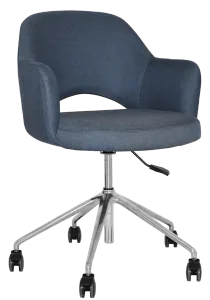 EZ ARM CHAIR ALBURY CASTOR V2 POLISHED ALUM thumbnail 1