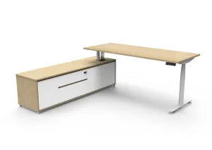 RL Halo Plus Height Adjustable Executive Desk with Return Cabinet thumbnail 6
