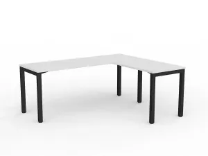 OL Axis Melamine Top Metal Frame Office Desk with Return thumbnail 10