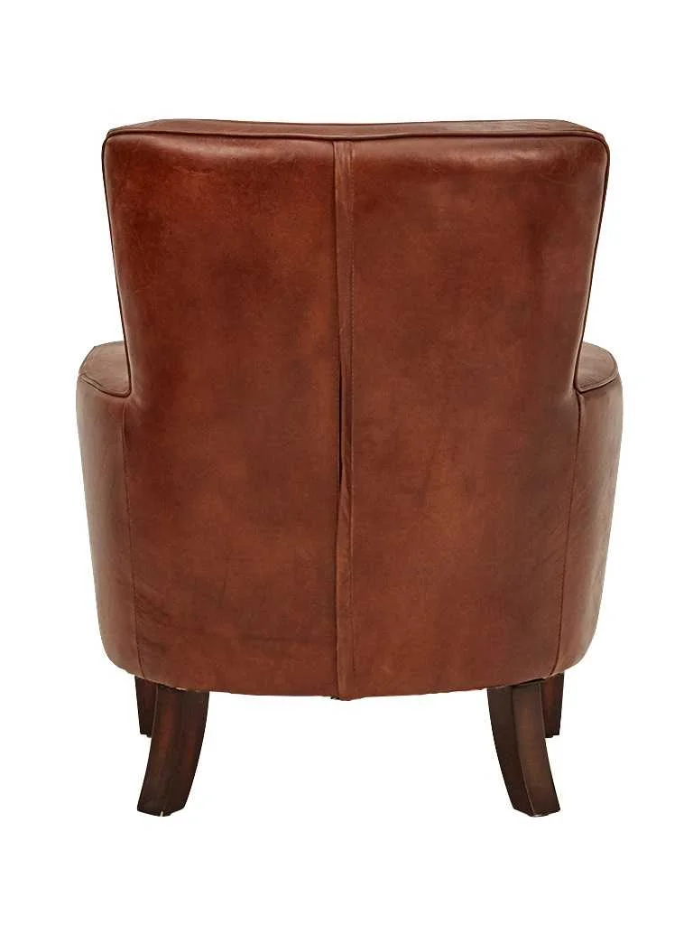 AF Wesley Aged Leather Armchair