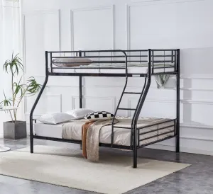 VI Tiamo Metal Single Over Double Bunk Bed - White and Black thumbnail 7