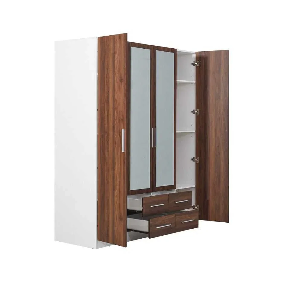HE Zara 4 Door 4 Drawer Wardrobe with Mirrors