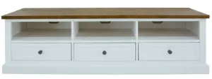 VI Montreal Solid Timber TV Unit with 3 Drawers & 3 Niches thumbnail 1