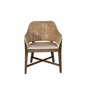 CR Orleans Timber Framed Rattan Dining Chair thumbnail 3