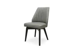 VI Roma Leather Upholstered Timber Leg Dining Chair thumbnail 2