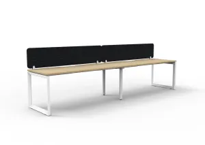 RL Infinity Loop Leg Single Sided Workstation with Black Eco Panel Screen thumbnail 10