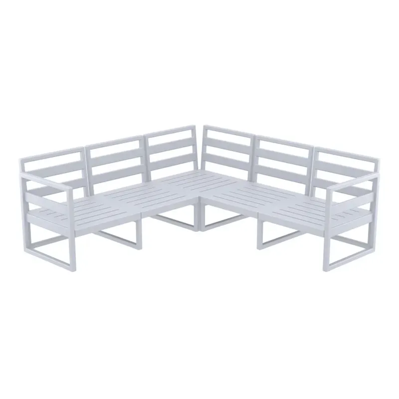 FL Mykonos Hospitality Outdoor 4 Seater Corner Lounge