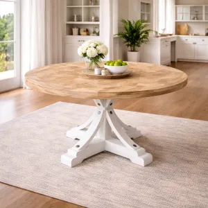 MF Brussels Recycled Elm Timber Round Dining Table thumbnail 2