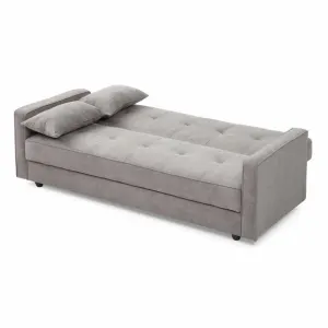 HE Jenny Fabric Upholstered Timber Leg 3 Seater Sofa Bed thumbnail 8