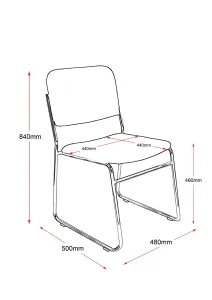 RL Evo Fabric Upholstered Metal Sled Base Visitor Chair thumbnail 5