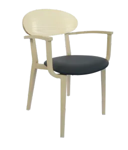 FL Atlanta Upholstered Seat Hospitality Stackable Dining Armchair thumbnail 4