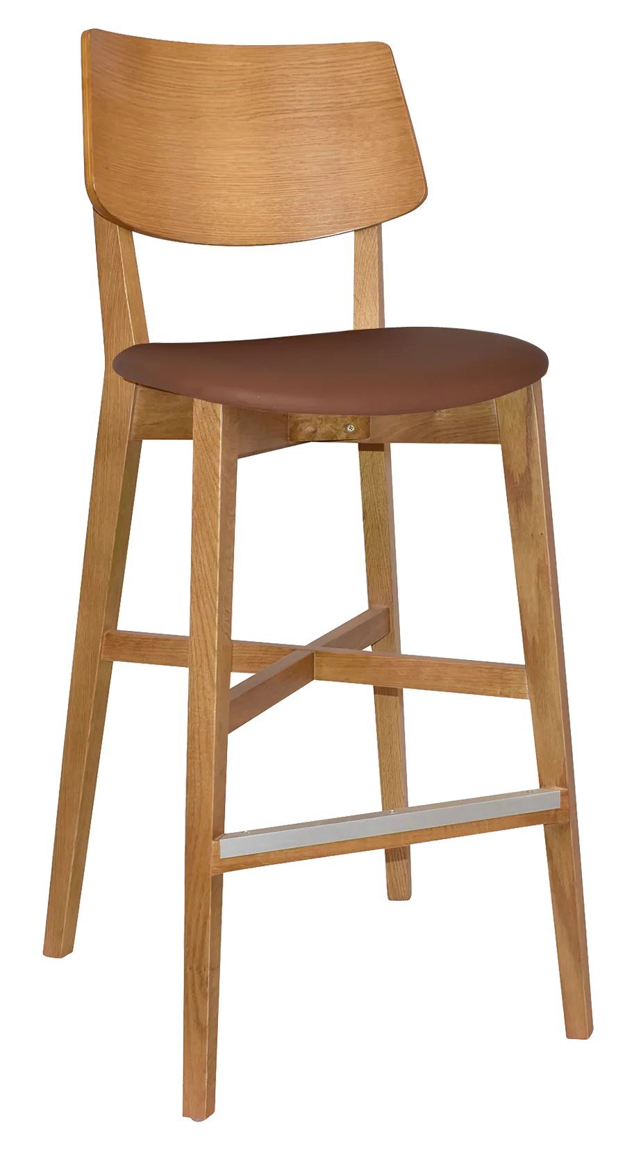 EZ Phoenix Light Oak Stained Solid Timber Framed Barstool