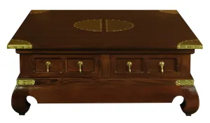 CT Dynasty Solid Timber 4 Drawer Coffee Table thumbnail 3