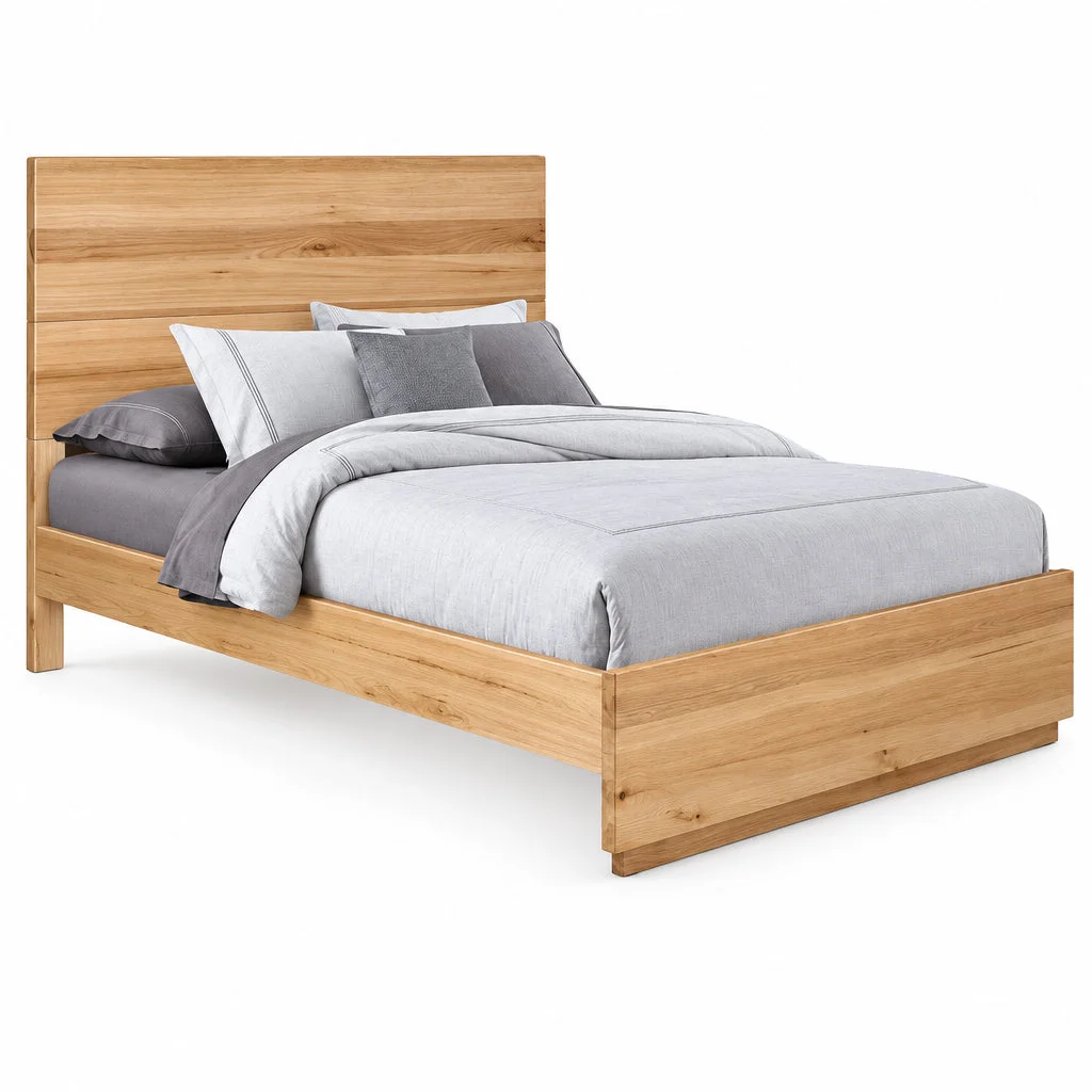 MD Nancy Solid Timber Bed in Natural Finish