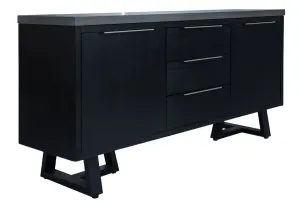 VI Maze Concrete Top Solid Timber 2 Door 3 Drawer Buffet thumbnail 2