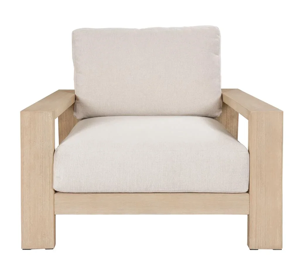 VI Marrakesh Solid Timber Shaded Outdoor Armchair with Cushion