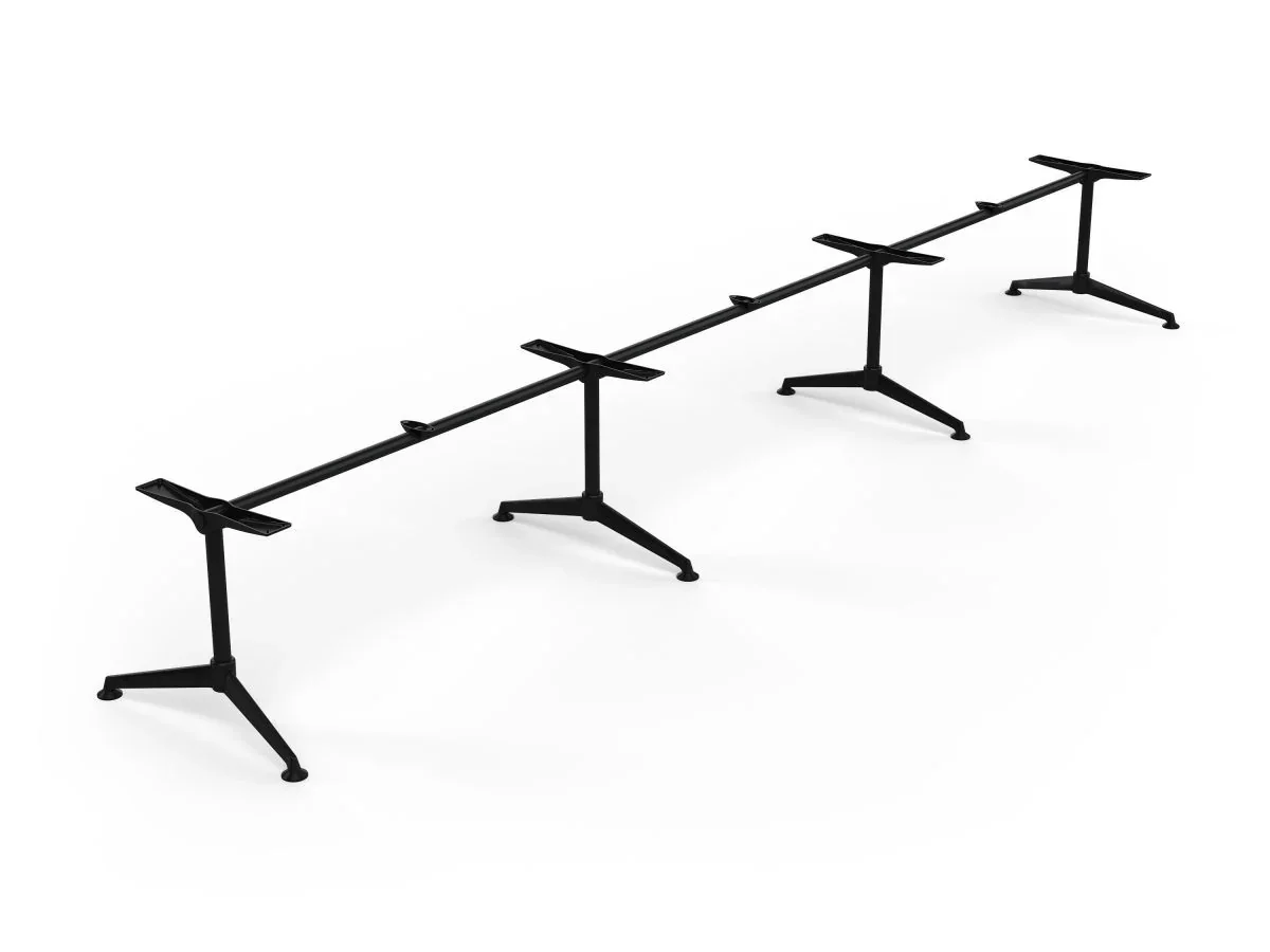 OL Modulus All Black Triple Span Meeting Table Frame