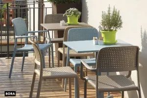 EZ Bora Hospitality Outdoor Stackable Dining Armchair thumbnail 3