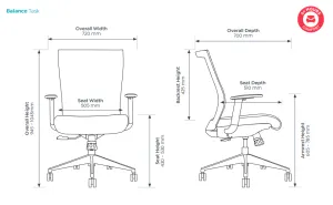 OL Balance Mesh Back Task Chair thumbnail 2