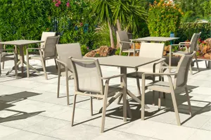 FL 5 Piece Air Folding Dining Table & Pacific Armchair Hospitality Dining Setting thumbnail 2