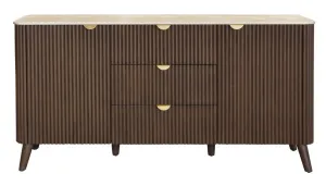 VI Cotswold Travertine Stone Top 3 Drawer and 2 Doors Buffet thumbnail 1