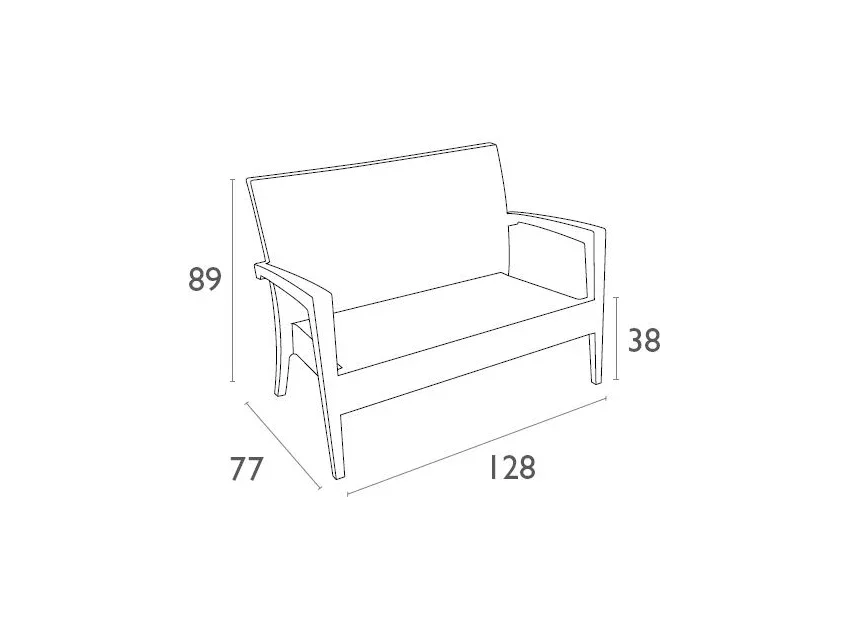 FL Miami Tequila Hospitality Outdoor Lounge Sofa Armchair