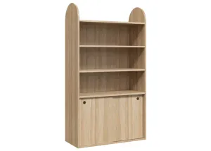 DD Bosco 3 Tier Bookshelf with Sliding Door Storage thumbnail 2