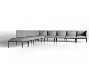 DD Kinetic Straight Back Fabric Upholstered Breakout Sofa thumbnail 14