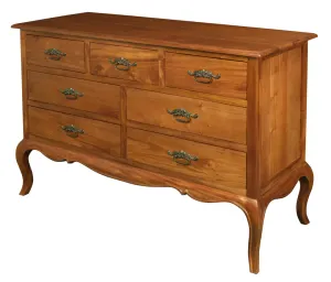 CT French Provincial Solid Timber 7 Drawer Tallboy thumbnail 4