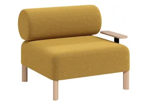 DD Cailloux Fabric Upholstered Single Seater Breakout Sofa with Side Table thumbnail 3