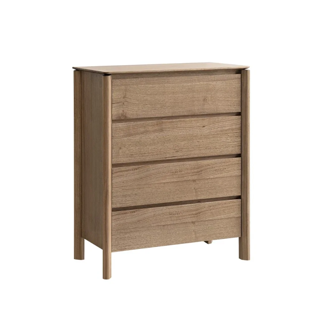 VI Luella Solid Timber 4 Drawer Tallboy
