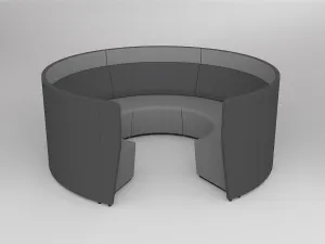 OL Motion Arc 5 Seater Reception Area Lounge with 1.1M High Privacy Wall thumbnail 1