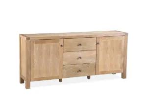 VI Montauk Timber Veneer 2 Door 3 Drawer Buffet thumbnail 2